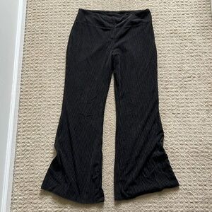 Black corduroy flare pants